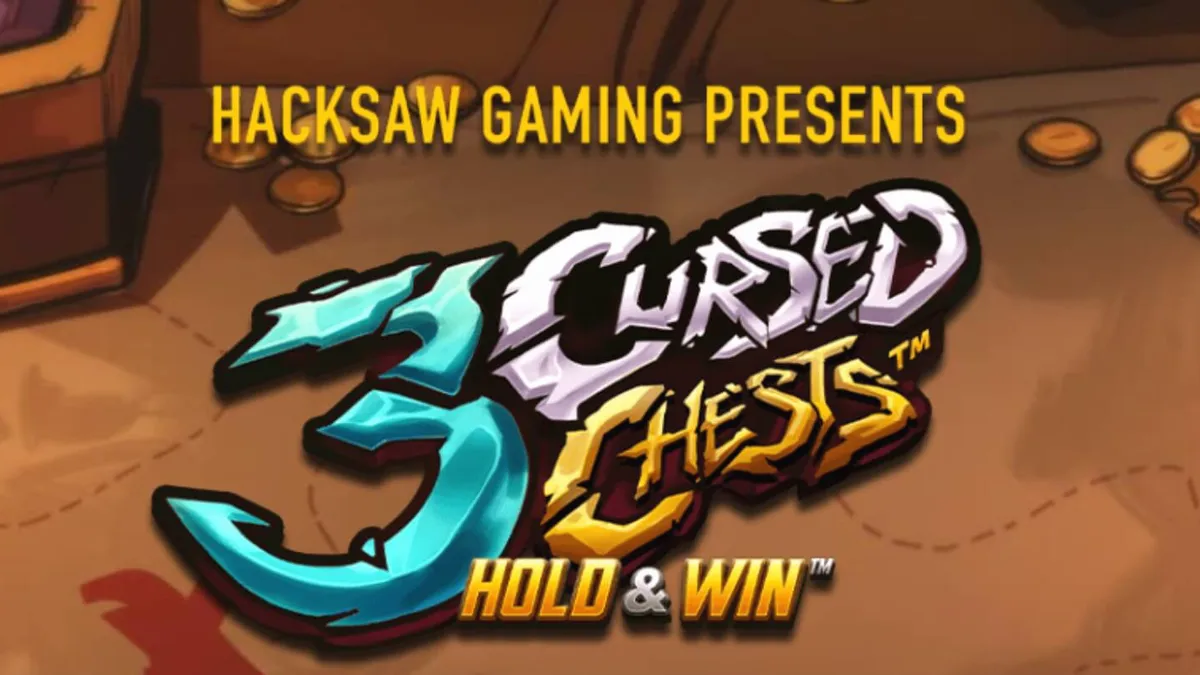 Tampilan visual slot 3 Cursed Chests dengan tema bajak laut dan peti harta karun